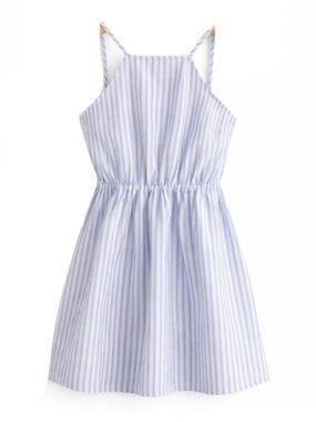 4/$20➡️  Chic Blue & White Striped Dress with Open Back & Tie – Plus Size 2X GUC